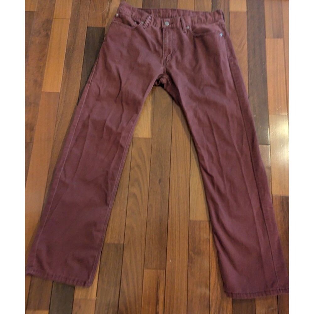 Levis 514 Maroon Pants Mens 34x32